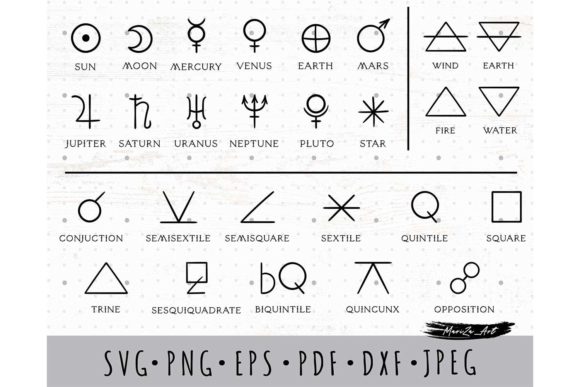 Astrology Esoteric Symbols SVG Bundle: Design Assets