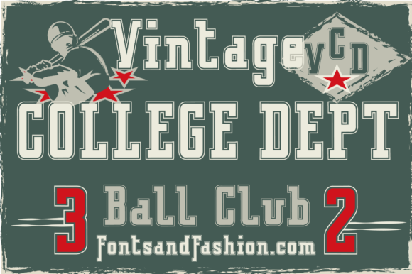 Give Your Designs a Sporty Edge with Vintage College Dept_Outline