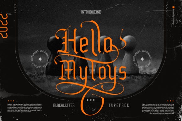 Hello Mytoys Blackletter: Bold Character for Modern Brands