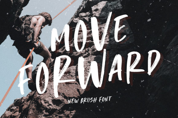 Move Forward: The Bold Display Font with Brushy Texture