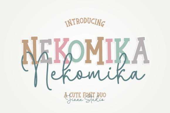 Nekomika: A Romantic Duo Font for Creative Projects