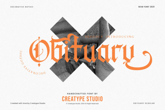 Obituary: A Gothic Blackletter Font for Modern Creators