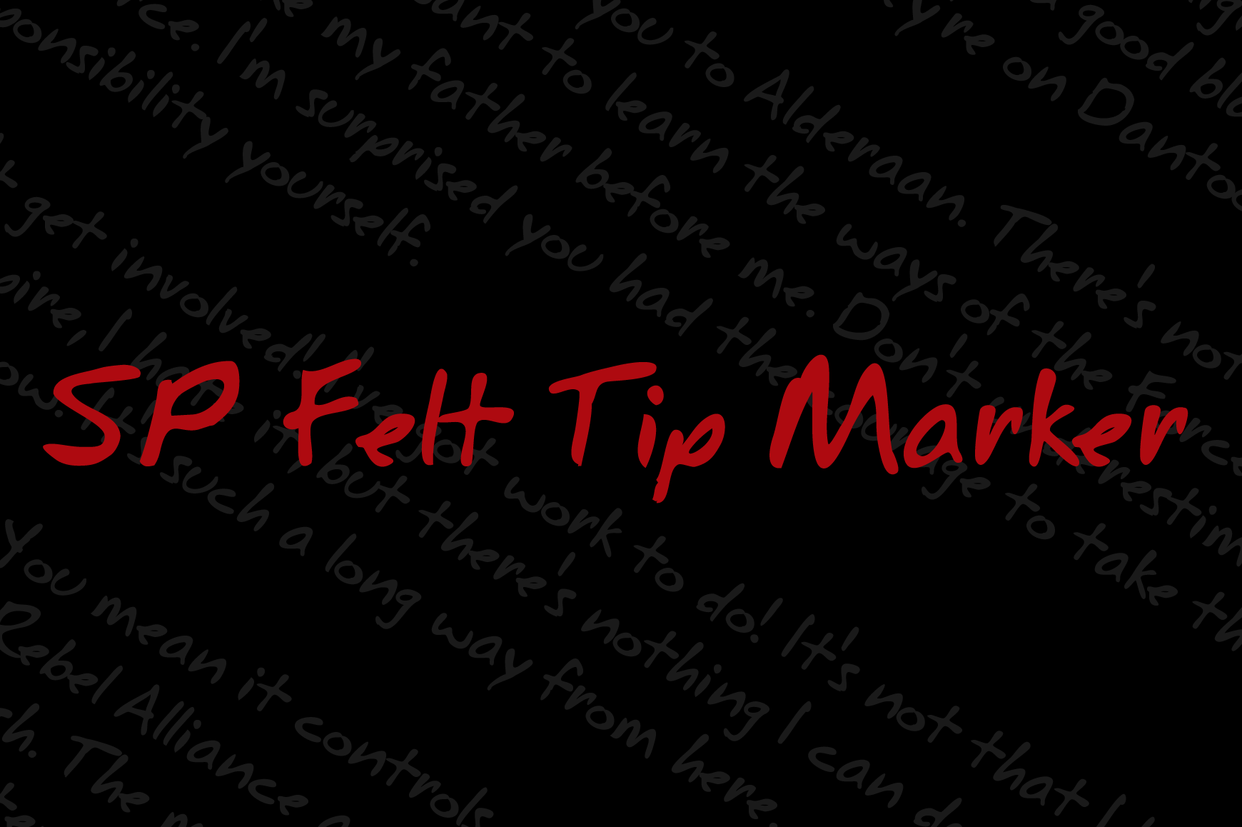 SP Felt Tip Marker: Authentic Handwritten Style for Creative Projects